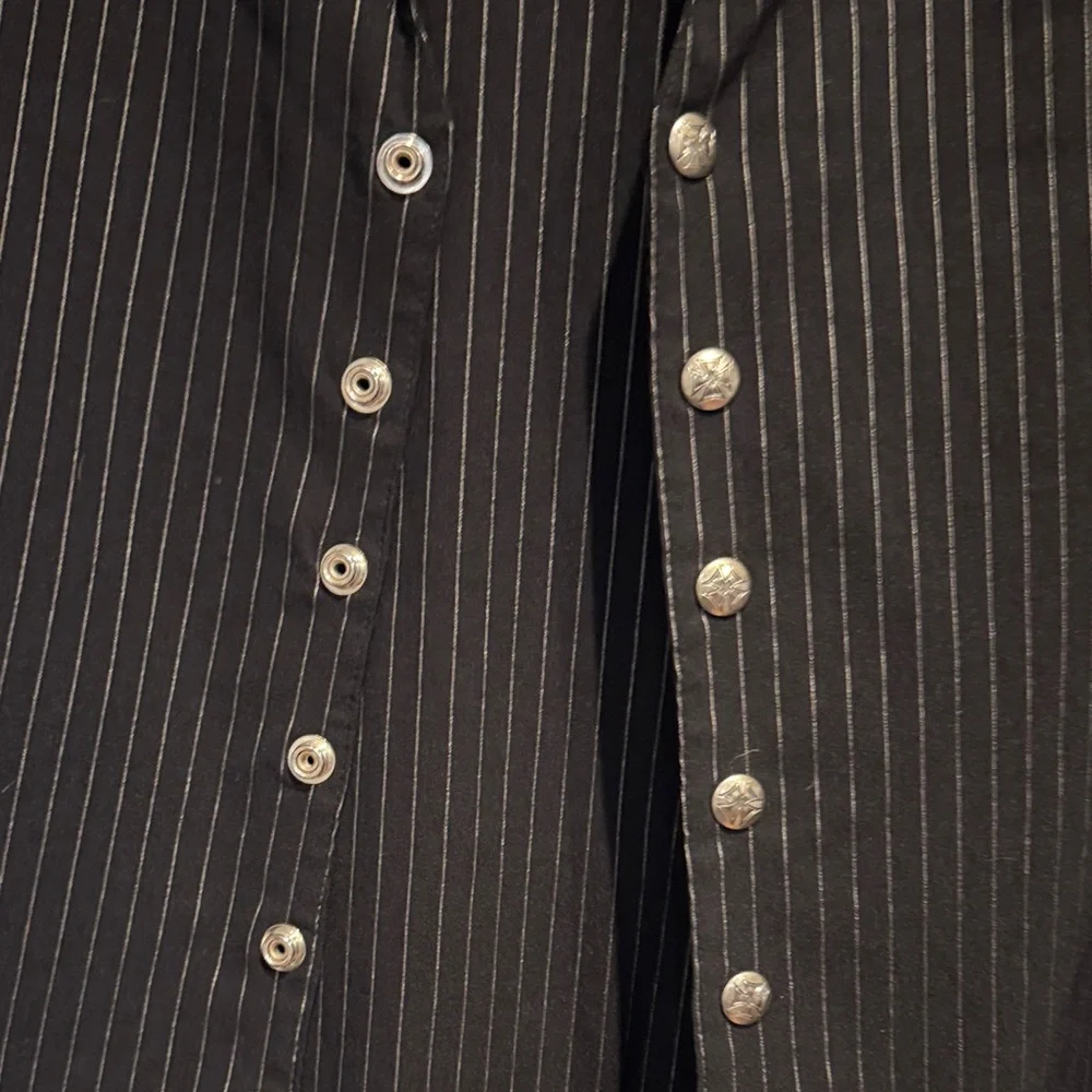Vintage Lip Service Men’s Goth Pinstripe Jacket Size XL Authentic RN79627 - Picture 8 of 14